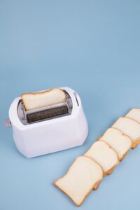 Toaster Test Abbildung Von Vielen Toastscheiben Und Einem Toaster